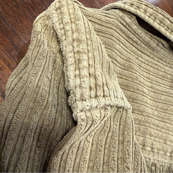 JAB VTG 90s Wide-Wale Zip-up Corduroy Shacket Olive Color Size L 100% Cotton - Picture 14 of 16